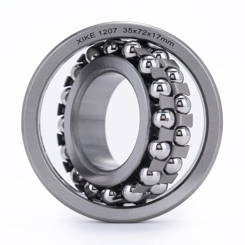 Xike 1 Pcs 1207 Self-Aligning Ball Bearings 35x72x17mm, Open and Chrome Steel Fits DIY/Fans/Industrial/Agriculture/Pulp/Paper/Beverage/Textile/Material Handling Machinery. - Image 3